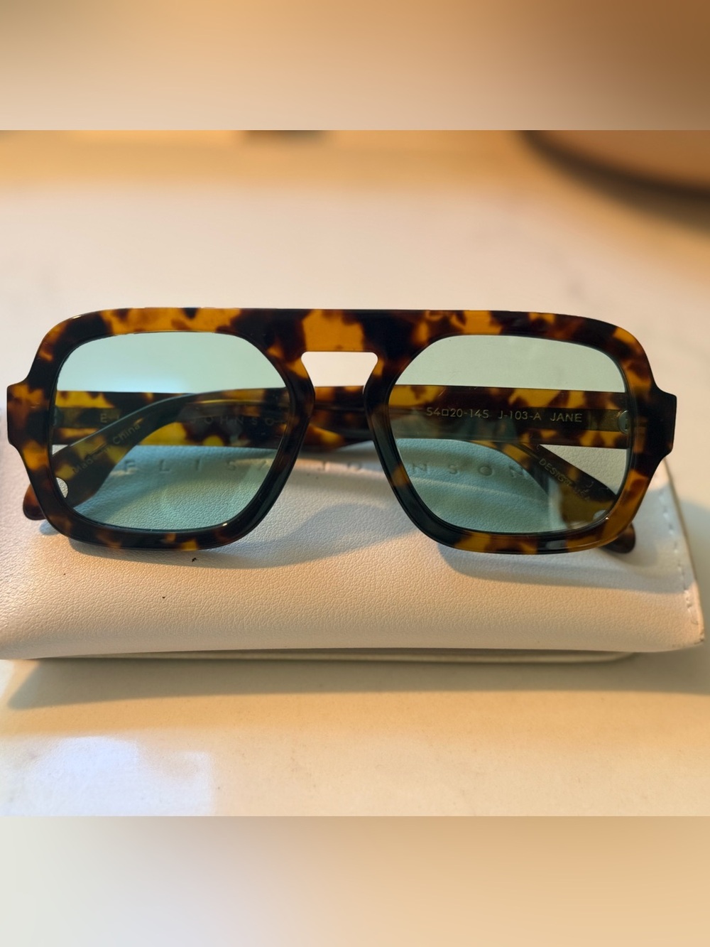 Elisa Johnson aviators: Jane in brown tortoise, like new
